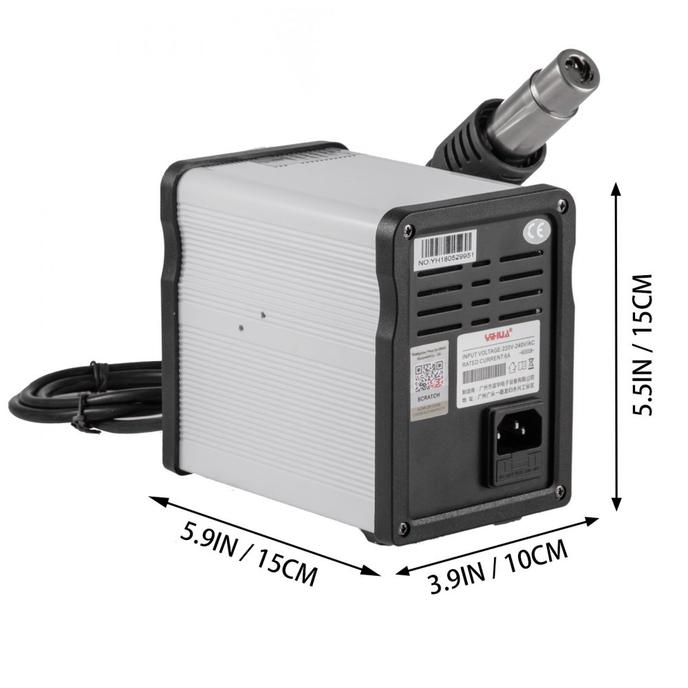 Yihua-2008d Stazione Saldante Pistola Ad Aria Calda 4 Ugelli 650w 100-500℃