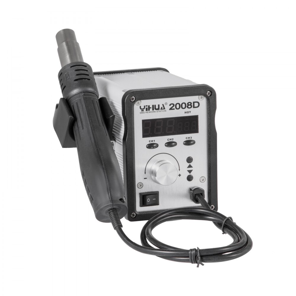 Yihua-2008d Stazione Saldante Pistola Ad Aria Calda 4 Ugelli 650w 100-500℃