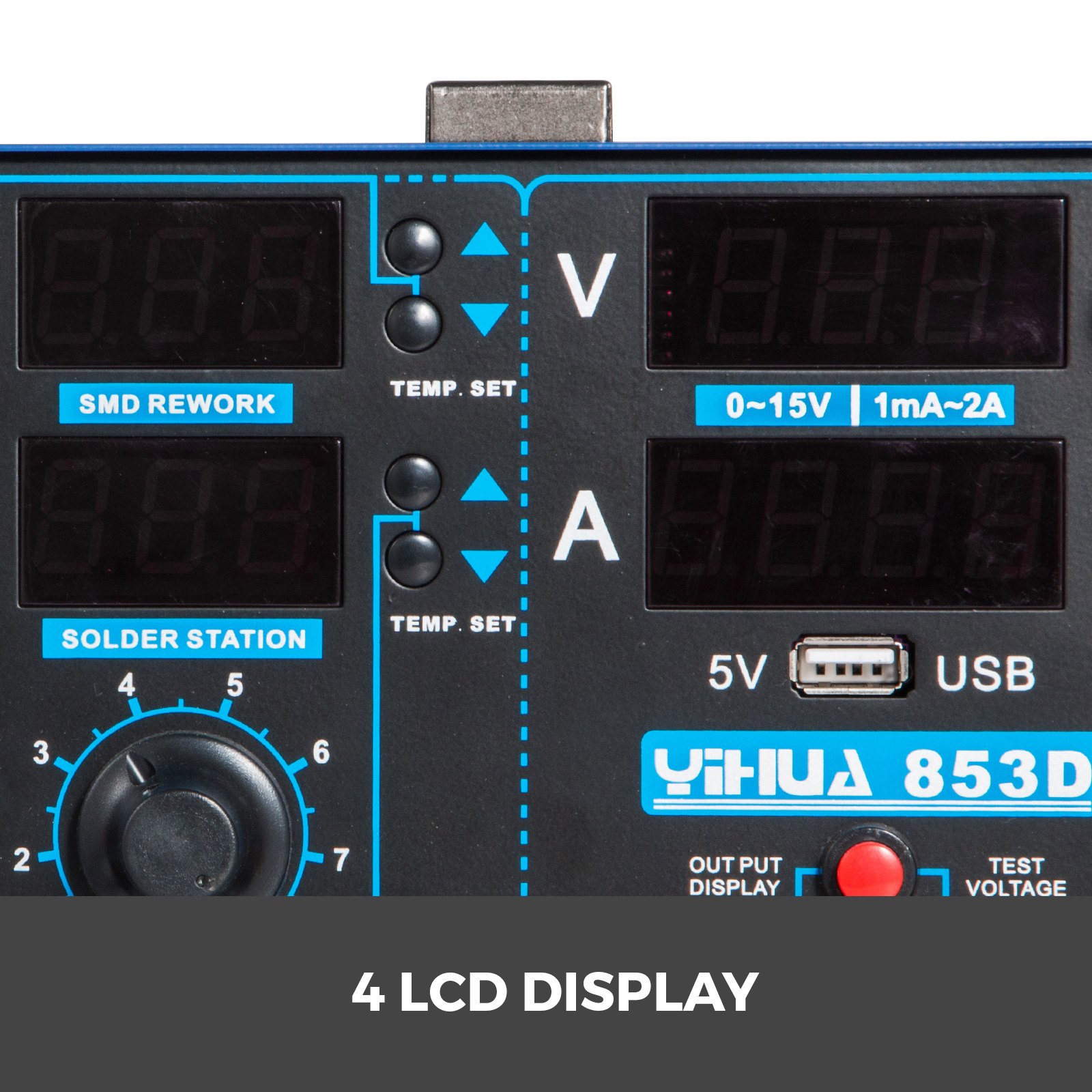 3 In1 Stazione Saldante Saldatura Aria Calda 120l/min Flusso D'aria 220v 800w