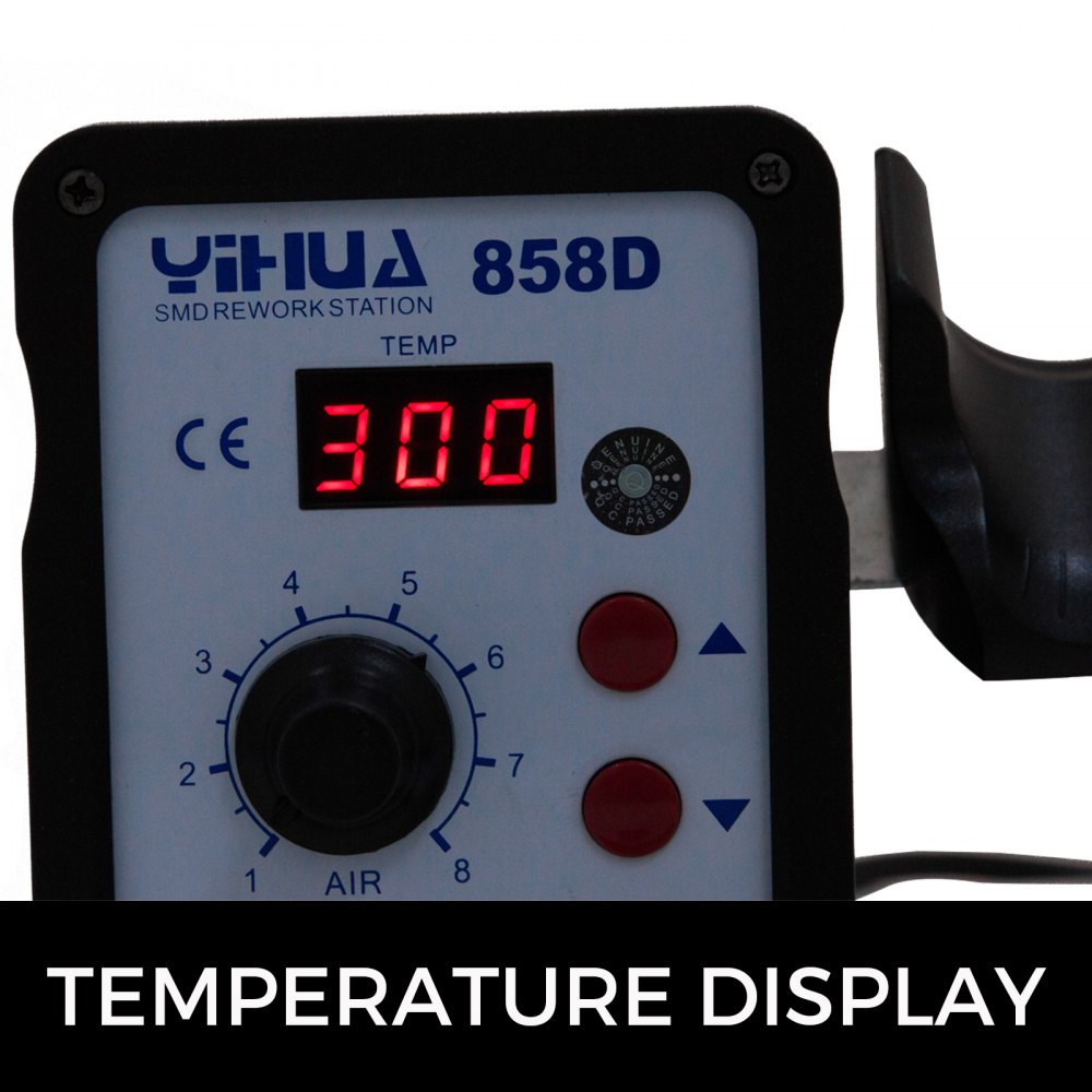 Yihua-858d Stazione Saldante Pistola Ad Aria Calda 4 Ugelli 700w 100-500℃