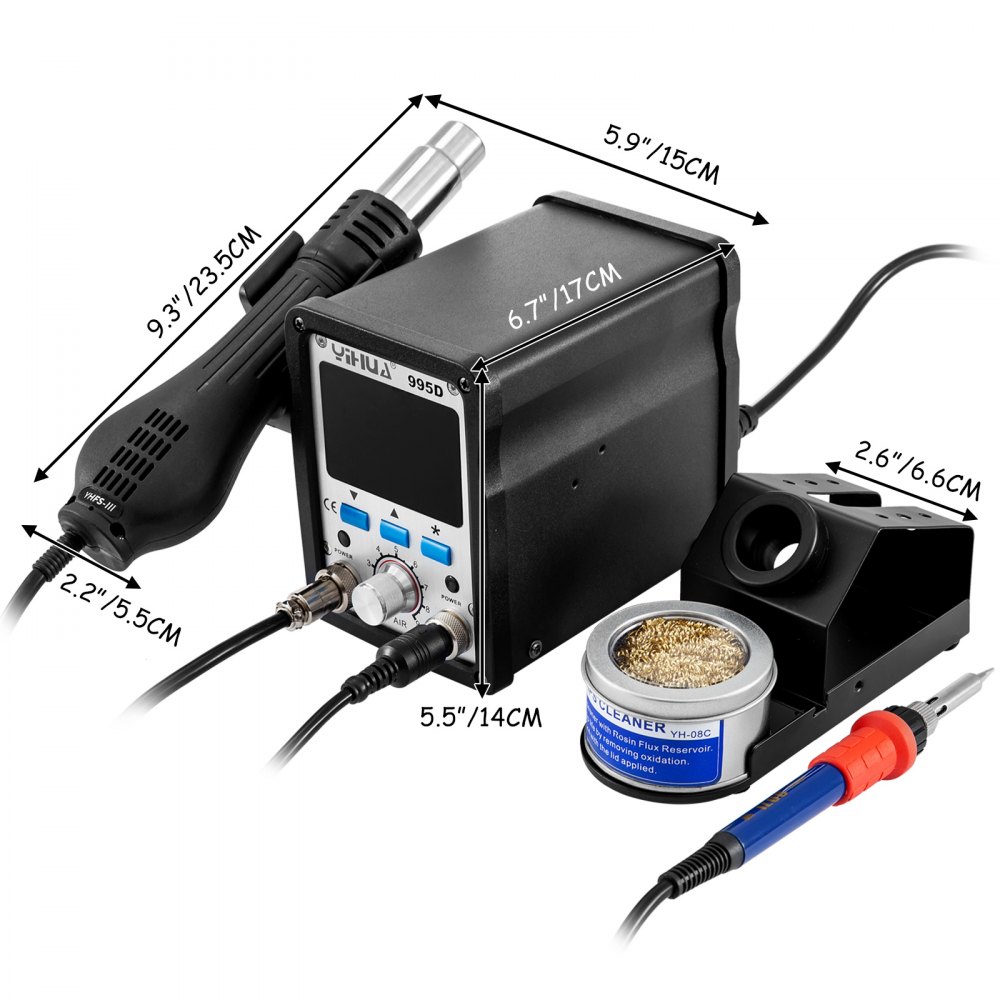 Yihua 995d 2-in-1 Stazione Saldante Saldatore A Stagno Dissaldante Aria Calda