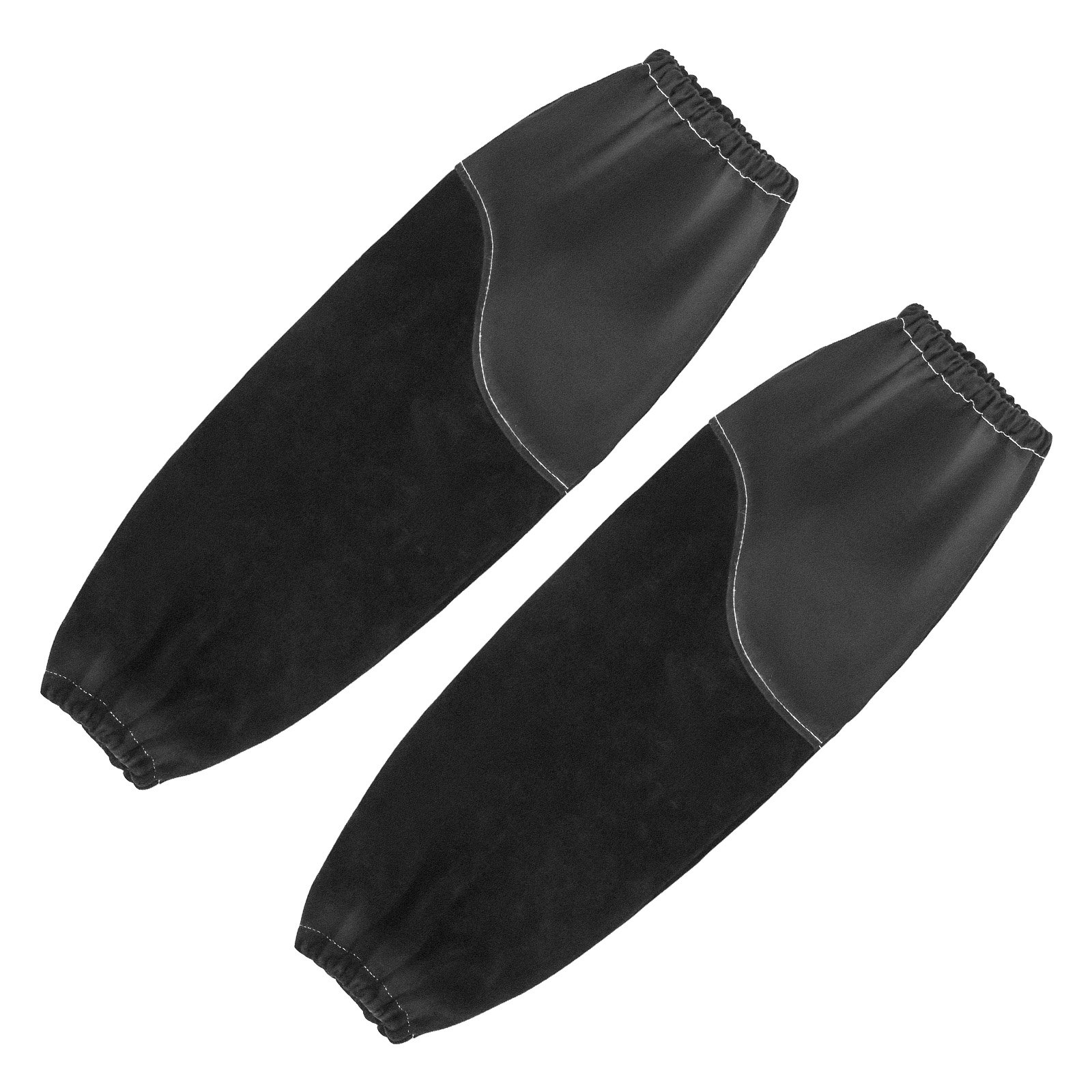 VEVOR Flame Resistant Welding Work Sleeves, Heavy Duty Cowhide Leather & FR Cotton Arm Protection Sleeves for Men Women - with Elastic Cuffs for Welding, Blacksmithing, Woodworking