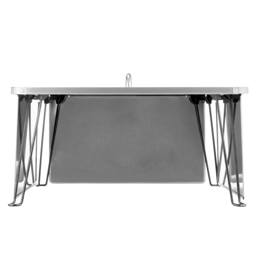 VEVOR Deflettore di Calore per Braciere 645 x 645 x 370 mm Deflettore per Braciere da Falò in Acciaio Inox, Forma di Quadrata, per Campeggio, Legna, con 4 Gambe Pieghevoli e Maniglia per Trasporto