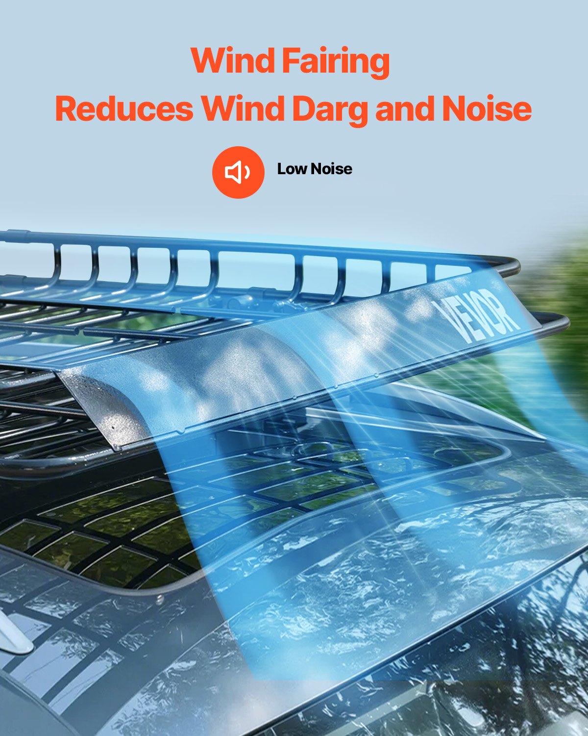 VEVOR Roof Rack Basket, Car Roof Basket (1630 x 1270 x 105 mm), Universal Roof Rack Made of Stainless Alloy Steel with Cargo Nets (68 kg Max Load Capacity), Car Roof Rack for SUVs and Trucks