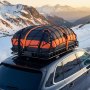 VEVOR Roof Rack Cargo Basket, 1371 x 864 x 102 mm, Heavy Duty Roof Top Carrier Basket with Waterproof Bag, Cargo Net, Ratchet Straps, 90.72 kg Capacity, Universal Car Top Luggage Holder, for SUV Truck