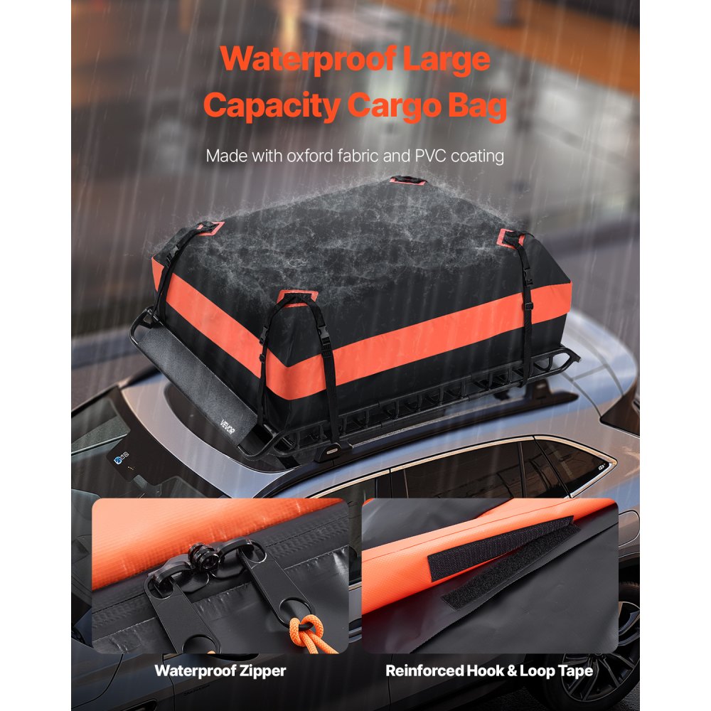 VEVOR Cesto Portapacchi da Tetto Auto, Portapacchi da Tetto 1300 x 910 x 105 mm con Borsa Portaoggetti Rete Cinghie a Cricchetto, Capacità di Carico max 90,7 kg Portabagagli per Veicoli, Auto SUV,