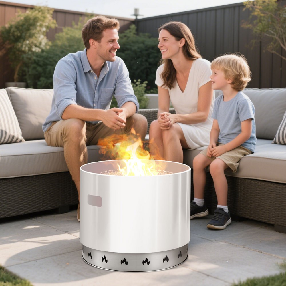 VEVOR Fire Pit Stand for Solo Stove Bonfire, 68.6 cm Smokeless Fire Pit Ring, Stainless Steel Fireplace Stove Ranger Support Frame Accessory, Portable Outdoor Camping Holder Tools for Fireplace