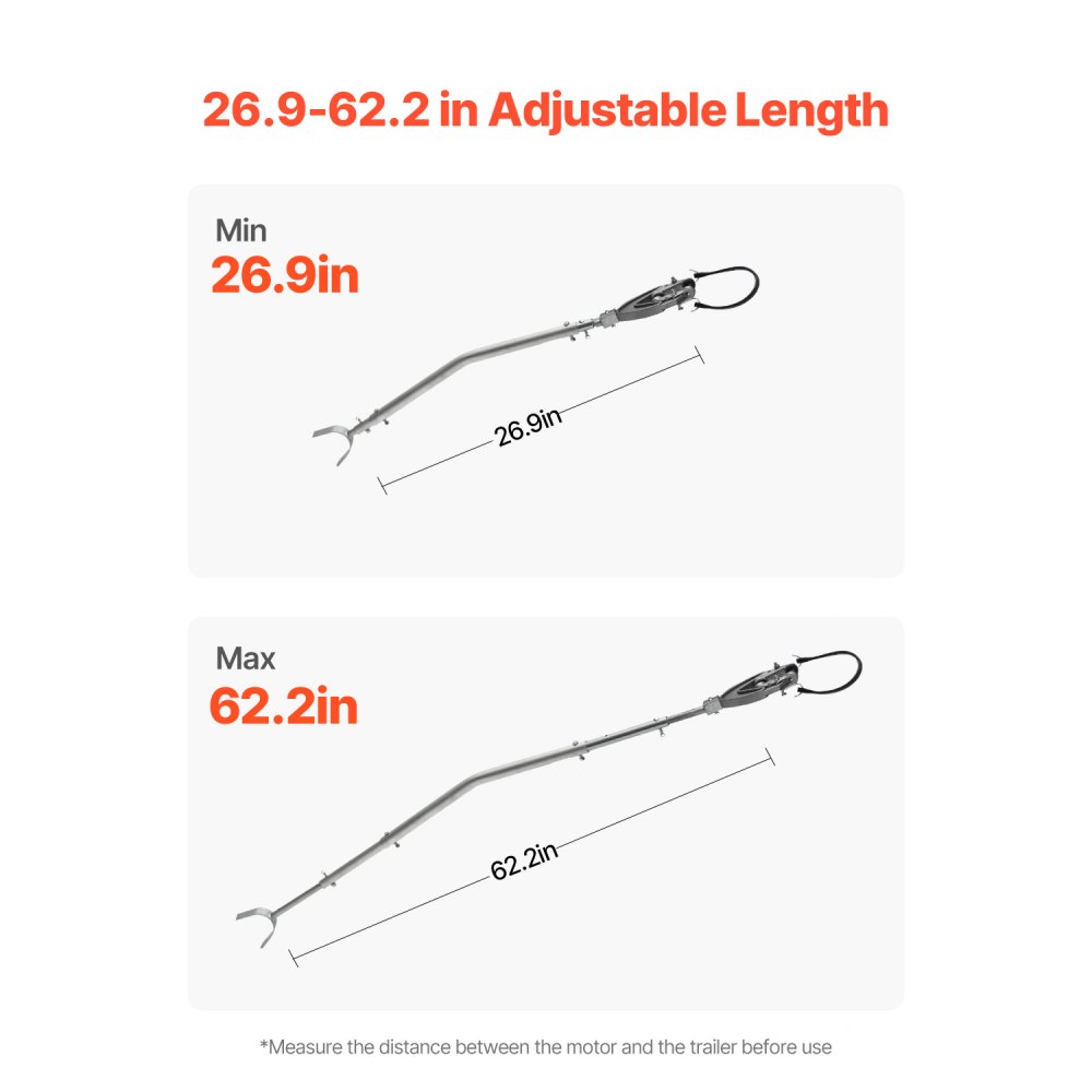 VEVOR Protezione per Poppa da 685 a 1580 mm Protezione per Poppa Regolabile per Barche, Kit di Attrezzatura Protezione per Poppa Resistente alla Corrosione, per Motori Fuoribordo Inferiori a 150 CV
