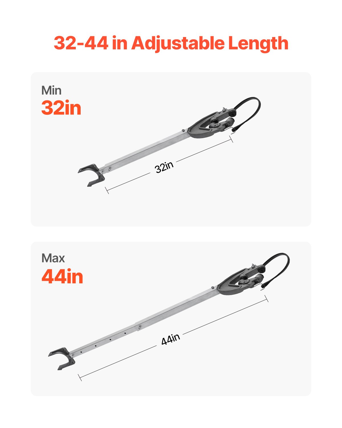 VEVOR Protezione per Poppa, Kit di Utensili Protezione per Poppa per Barche Regolabile da 812,8-1117,6 mm Resistente alla Corrosione, per Motori Fuoribordo Sotto 100 CV per Scooter e Rimorchi