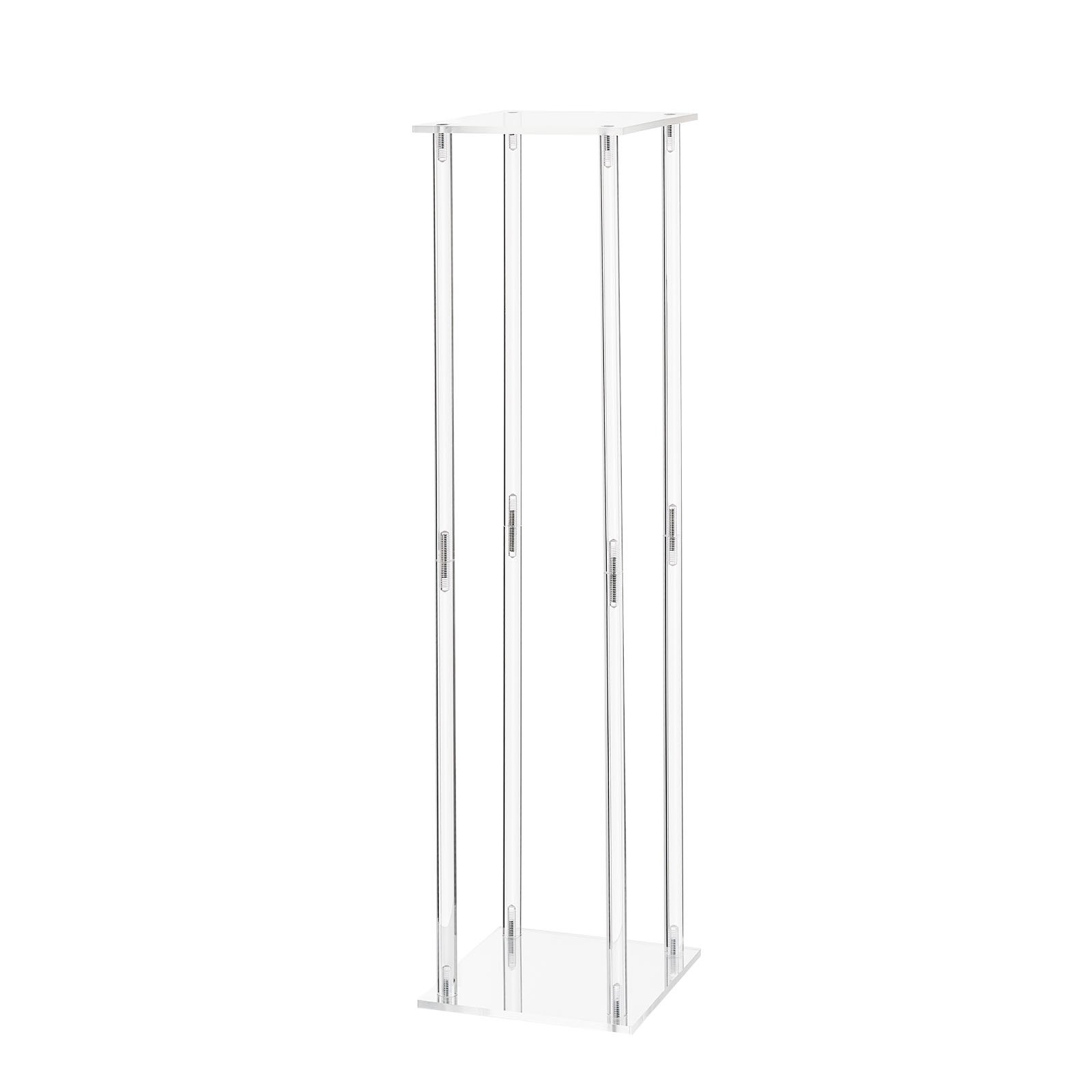 VEVOR Portafiori da Matrimonio 10 Pezzi da 80 cm, Portafiori a Colonna con Laminato Acrilico, Espositore Floreale Cubico Cilindrico per Matrimoni, Feste, Compleanni, Casa, Centrotavola Dorati