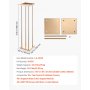 VEVOR Wedding Flower Stand, 10PCS 80cm Column Flower Stand, Floral Stands with Metal Laminate, Cylindrical Cubic Floral Display Rack for Wedding, Party, Birthday, Home, Gold Centerpiece Stands