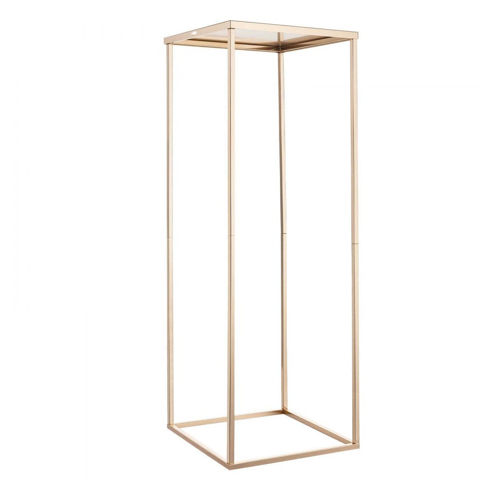 VEVOR Portafiori da Matrimonio 10 Pezzi da 80 cm, Portafiori a Colonna con Laminato Metallico, Espositore Floreale Rettangolare Dorato per Matrimoni, Feste, Compleanni, Casa, Centrotavola Dorati