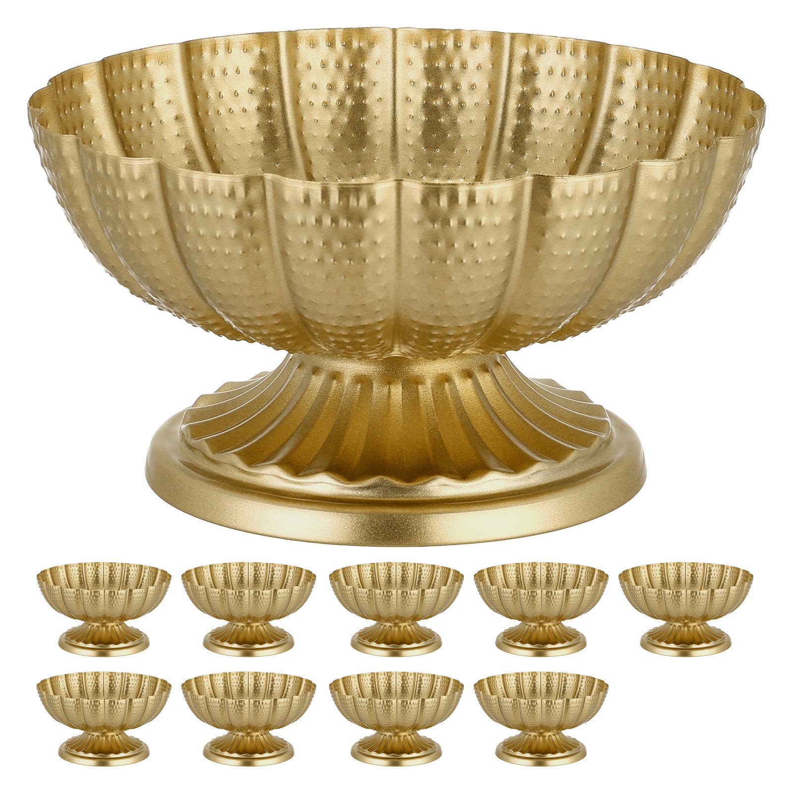VEVOR Set di 10 Vasi Decorativi Centrotavola per Matrimonio in Metallo, 10 Vasi Supporto per Composizioni Floreali Altezza 12 cm per Decorazioni Banchetti Feste Casa, Ciotola Decorativa Floreale