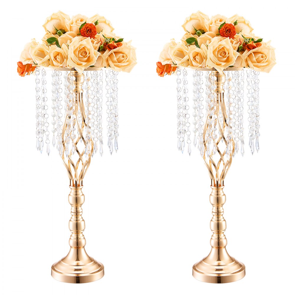 VEVOR Cristallo Supporto per Fiori da Matrimonio 55 cm per Decorazione 2 Pezzi