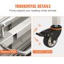 VEVOR Girarrosto Spiedo Barbecue 50W in Acciaio Inox Manuale/Elettrico Capienza Max 41 kg Altezza regolabile 19-43,2 cm con Ruote Kit di Girarrosto