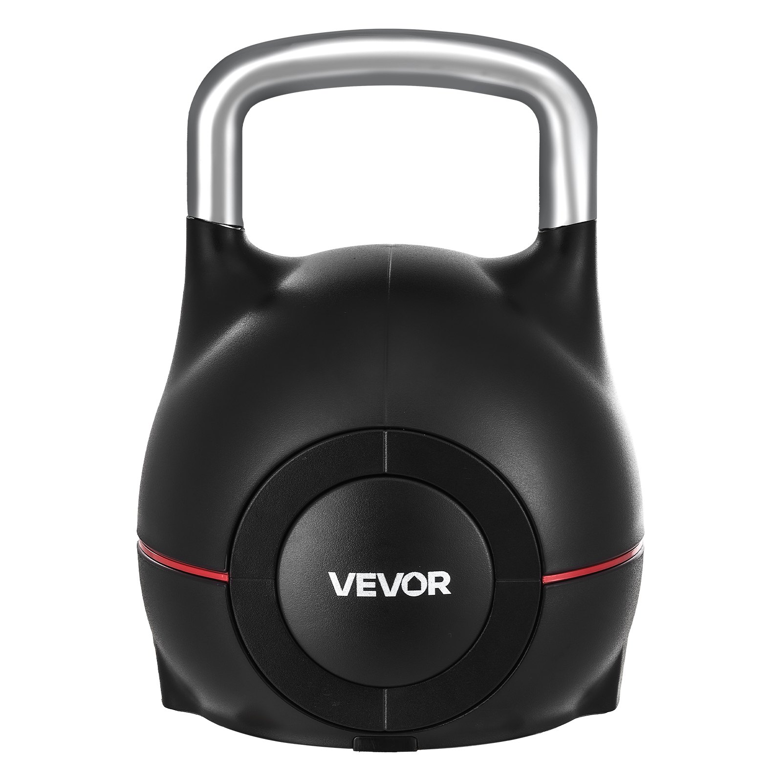 VEVOR Adjustable Kettlebell with 7 Weight Levels (2/5/8/11/14/17/20 kg), Swing Barbell Made of ABS + Die-Cast Aluminum, for Grip Strength Training, Full Body Workout, Cross-Training, Black