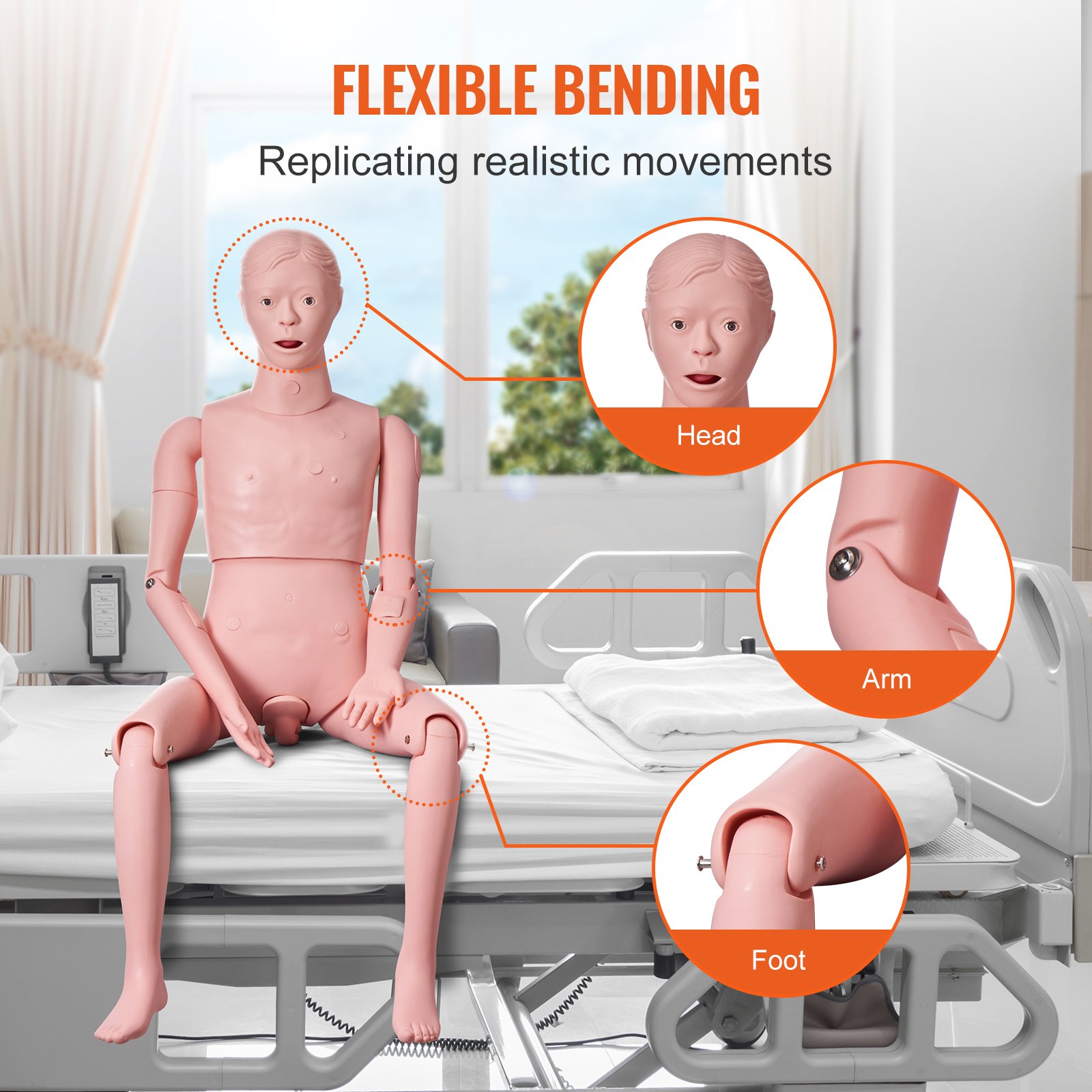 VEVOR male nursing training mannequin patient care simulator teaching practice