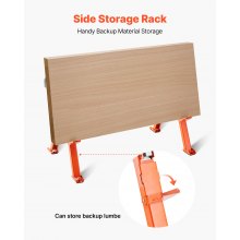 VEVOR Cavalletto Taglialegna Pieghevole Capacità di Carico 816,5 kg, Supporto Cavalletto Pieghevole Portatile Set da 2 pezzi Altezza Regolabile per Carpenteria Falegname, Supporto Banco da Lavoro