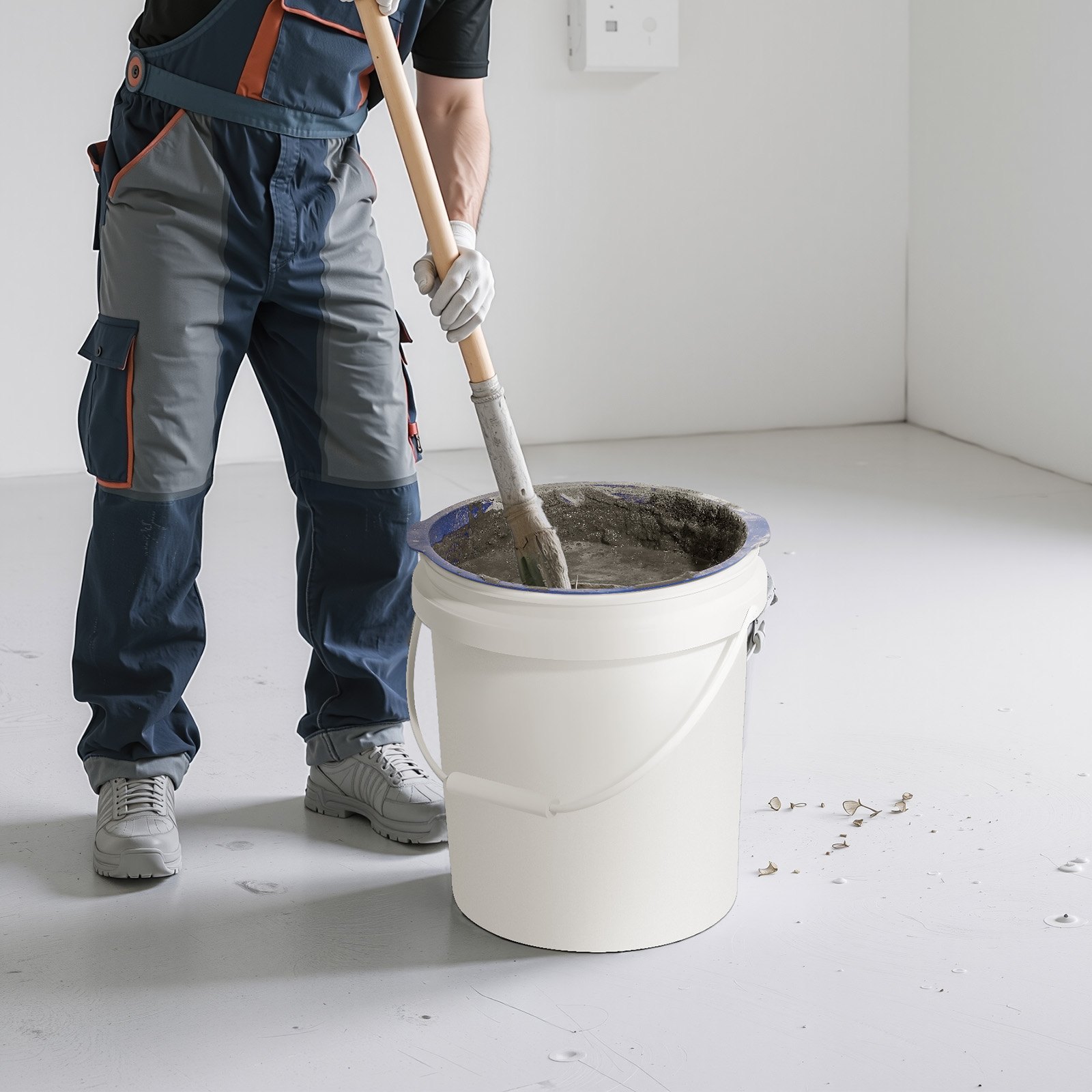 VEVOR Rivestimento per Secchio per Miscelazione Calcestruzzo, 18,9L, Rivestimento Riutilizzabile in Silicone per Miscele di Vernice, Resina Epossidica, Malta, Malta Sottile, Blu con Dosatori Graduati