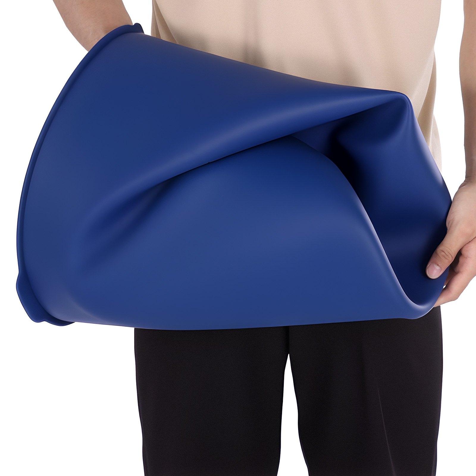 VEVOR Rivestimento per Secchio per Miscelazione Calcestruzzo, 18,9L, Rivestimento Riutilizzabile in Silicone per Miscele di Vernice, Resina Epossidica, Malta, Malta Sottile, Blu con Dosatori Graduati