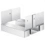 VEVOR Base per Pali 144,5 x 141,5 mm Dimensioni Interne 139,5 x 141,5 mm Ancoraggio per Pali in Cemento in Acciaio al Carbonio Zincato per Impieghi Gravosi, Elevazione 25,4 mm per Pergole in Cemento