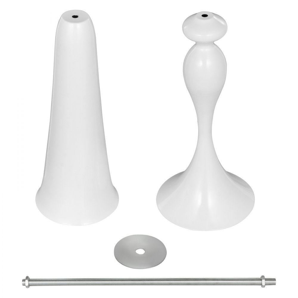 Vaso Da Tromba Centrotavola Metallo Bianco Altezza 56,8cm Matrimonio Festa 11pcs