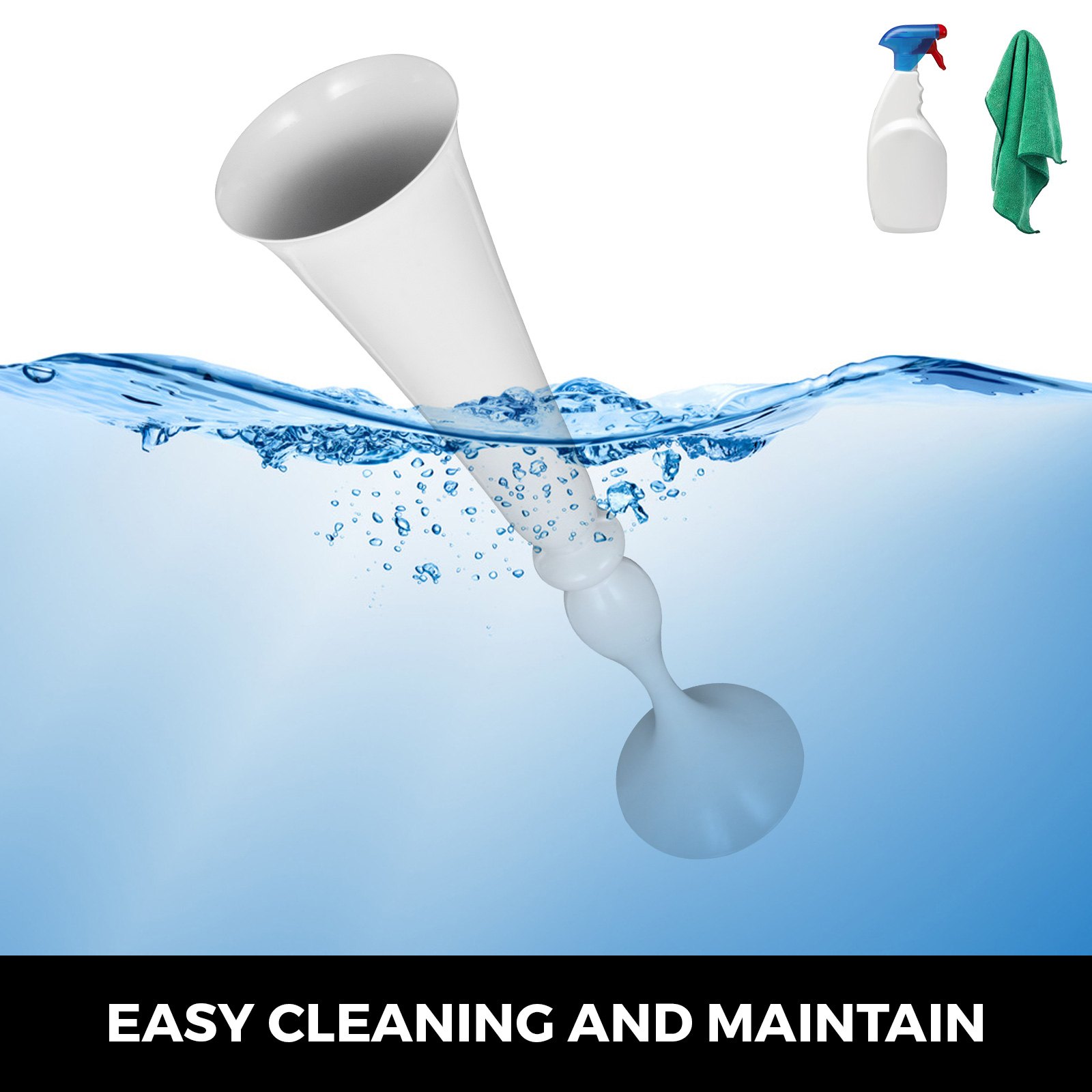 Vaso Da Tromba Centrotavola Metallo Bianco Altezza 56,8cm Matrimonio Festa 11pcs