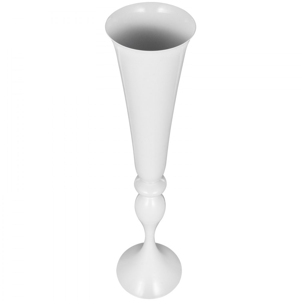 Vaso Alto Bianco In Forma Di Tromba φ15cm* 75cm Per Matrimonio Decorazione 11pcs