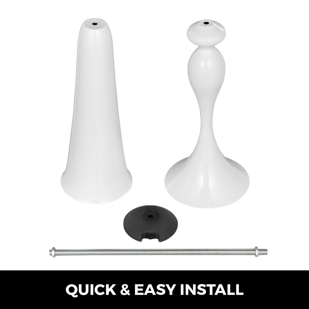 Vaso Alto Bianco In Forma Di Tromba φ15cm* 75cm Per Matrimonio Decorazione 11pcs