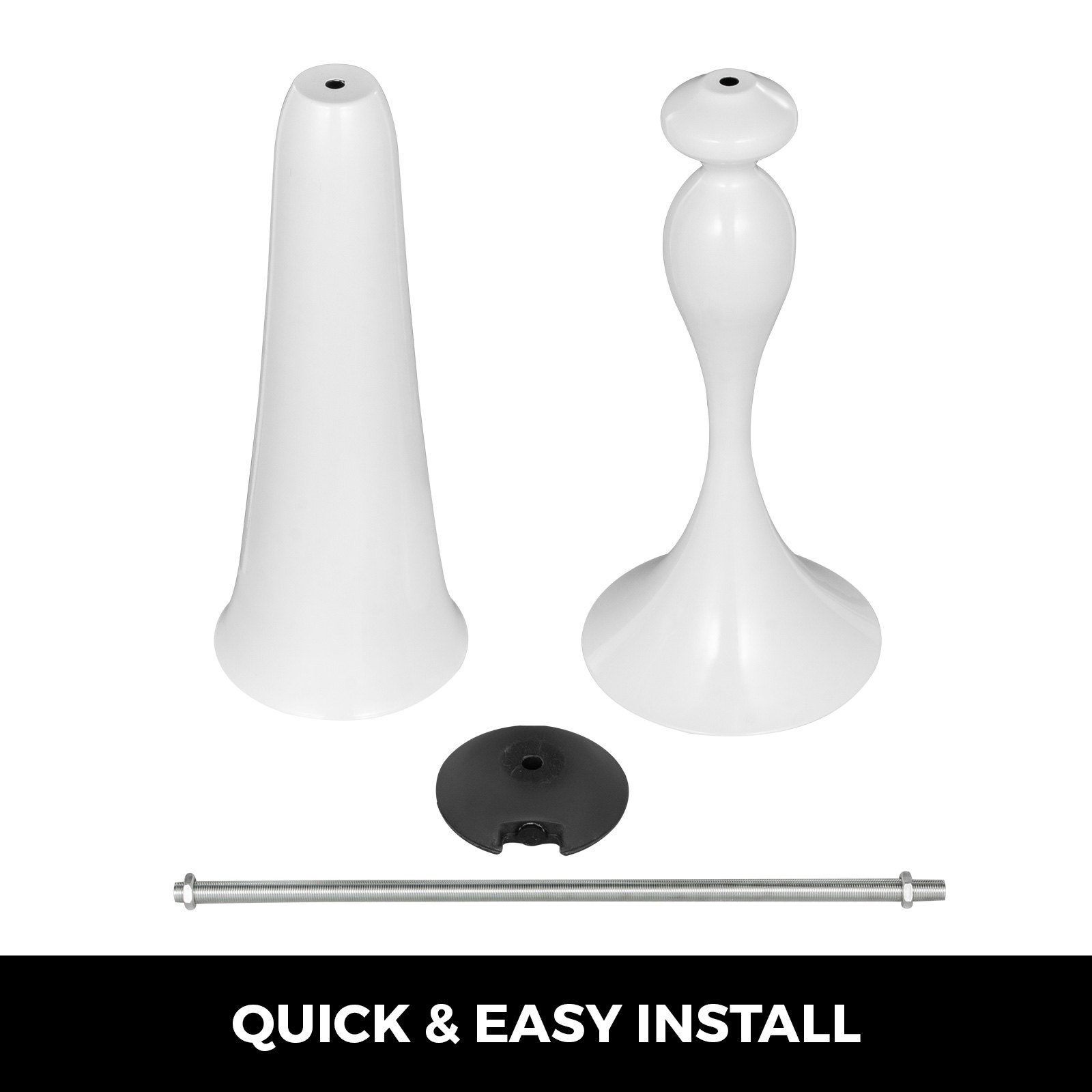 Vaso Alto Bianco In Forma Di Tromba φ15cm* 75cm Per Matrimonio Decorazione 11pcs