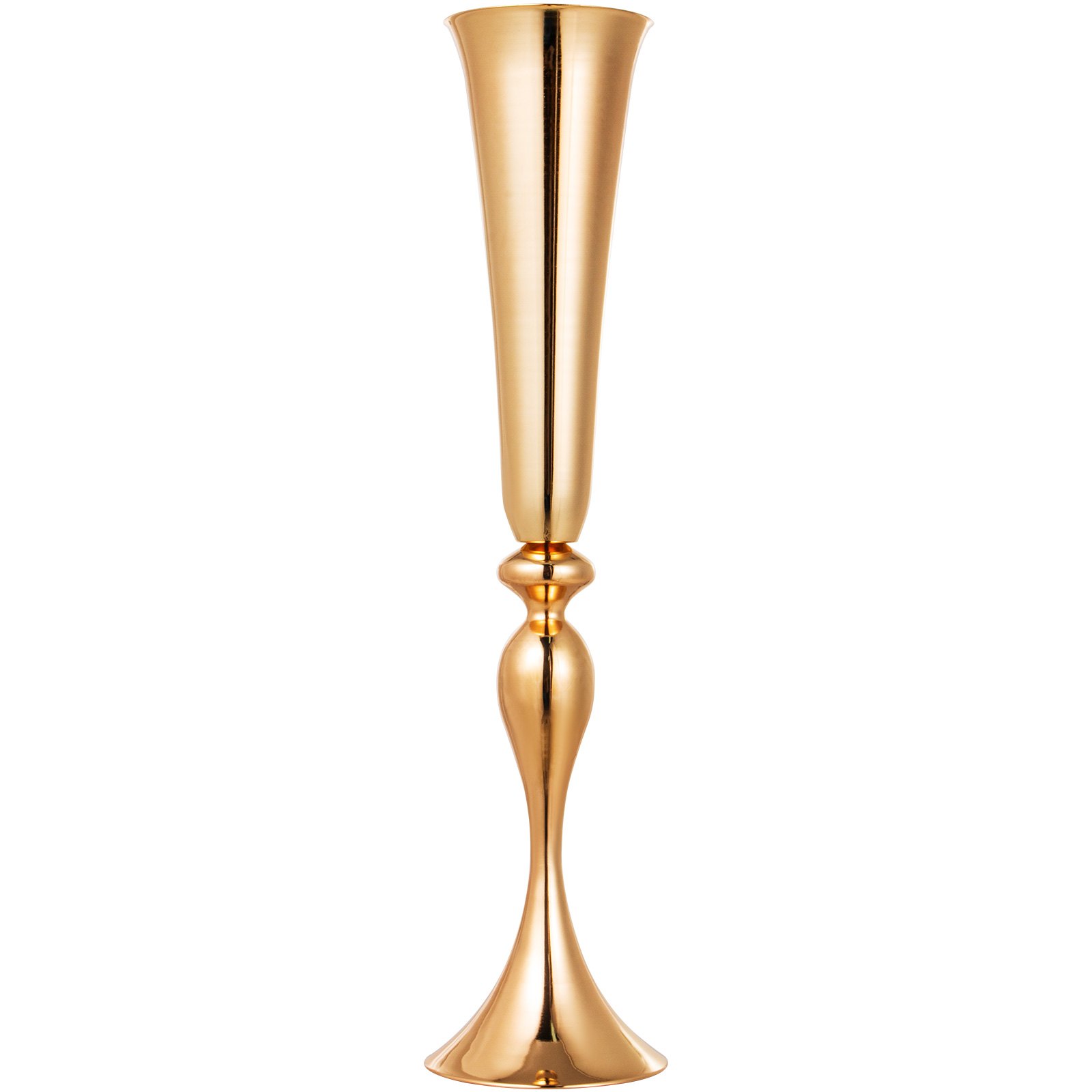Vaso Alto Oro In Forma Di Tromba φ15cm* 75cm Per Matrimonio Decorazione 11pcs