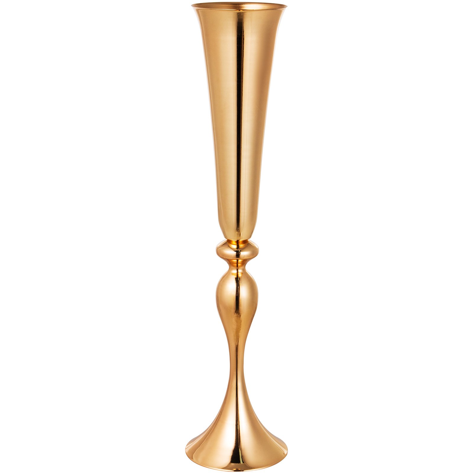 Vaso Alto Oro In Forma Di Tromba φ15cm* 75cm Per Matrimonio Decorazione 11pcs