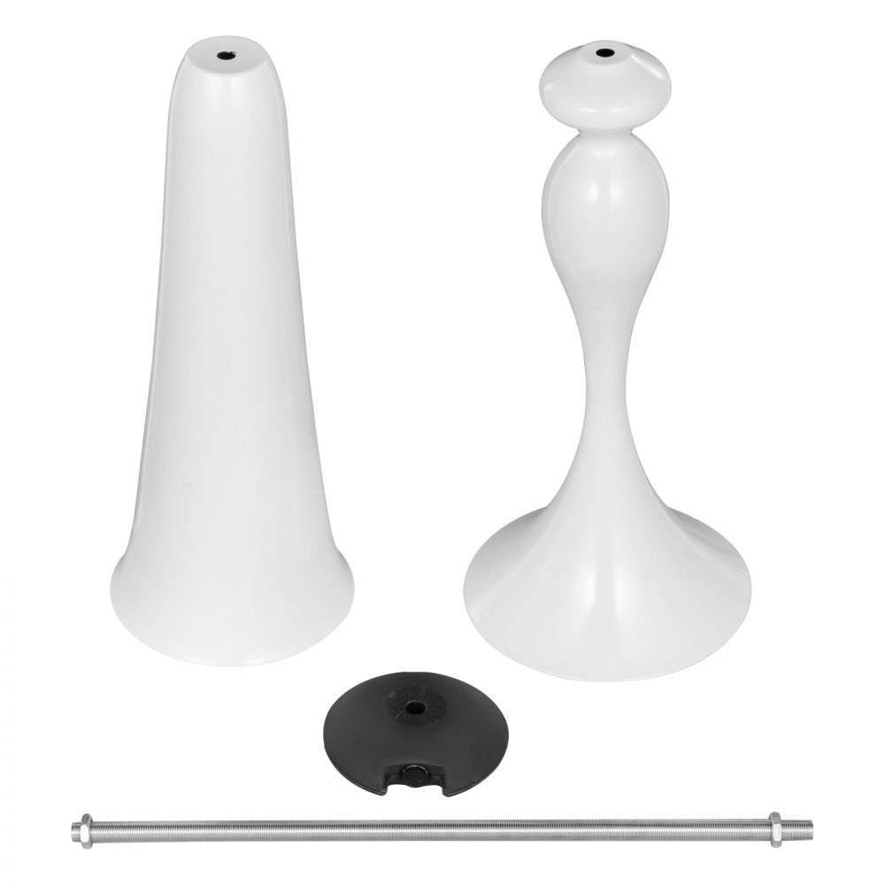 Vaso Da Tromba Centrotavola Metallo Bianco Altezza 75 Cm Matrimonio Festa 3pcs