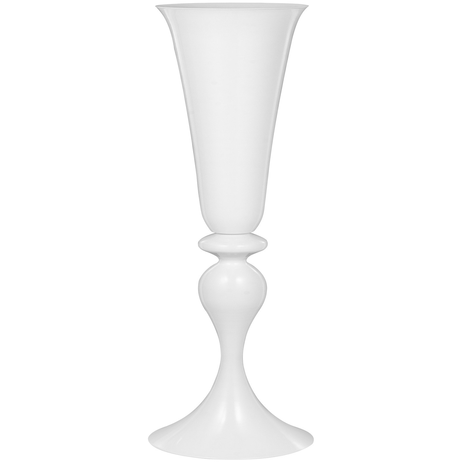 Vaso Da Tromba Centrotavola Metallo Bianco Altezza 75 Cm Matrimonio Festa 3pcs