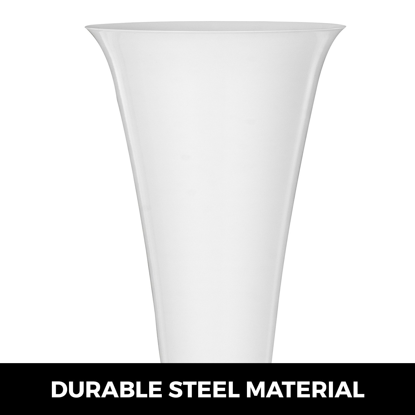 Vaso Da Tromba Centrotavola Metallo Bianco Altezza 75 Cm Matrimonio Festa 3pcs