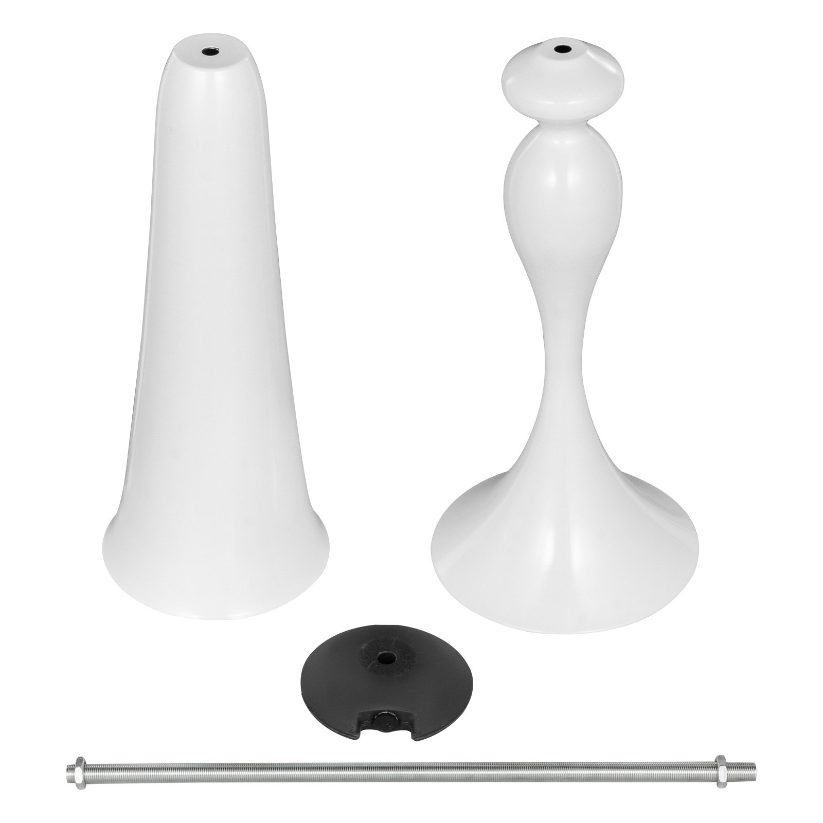 Vaso Da Tromba Centrotavola Metallo Bianco Altezza 75 Cm Matrimonio Festa 3pcs