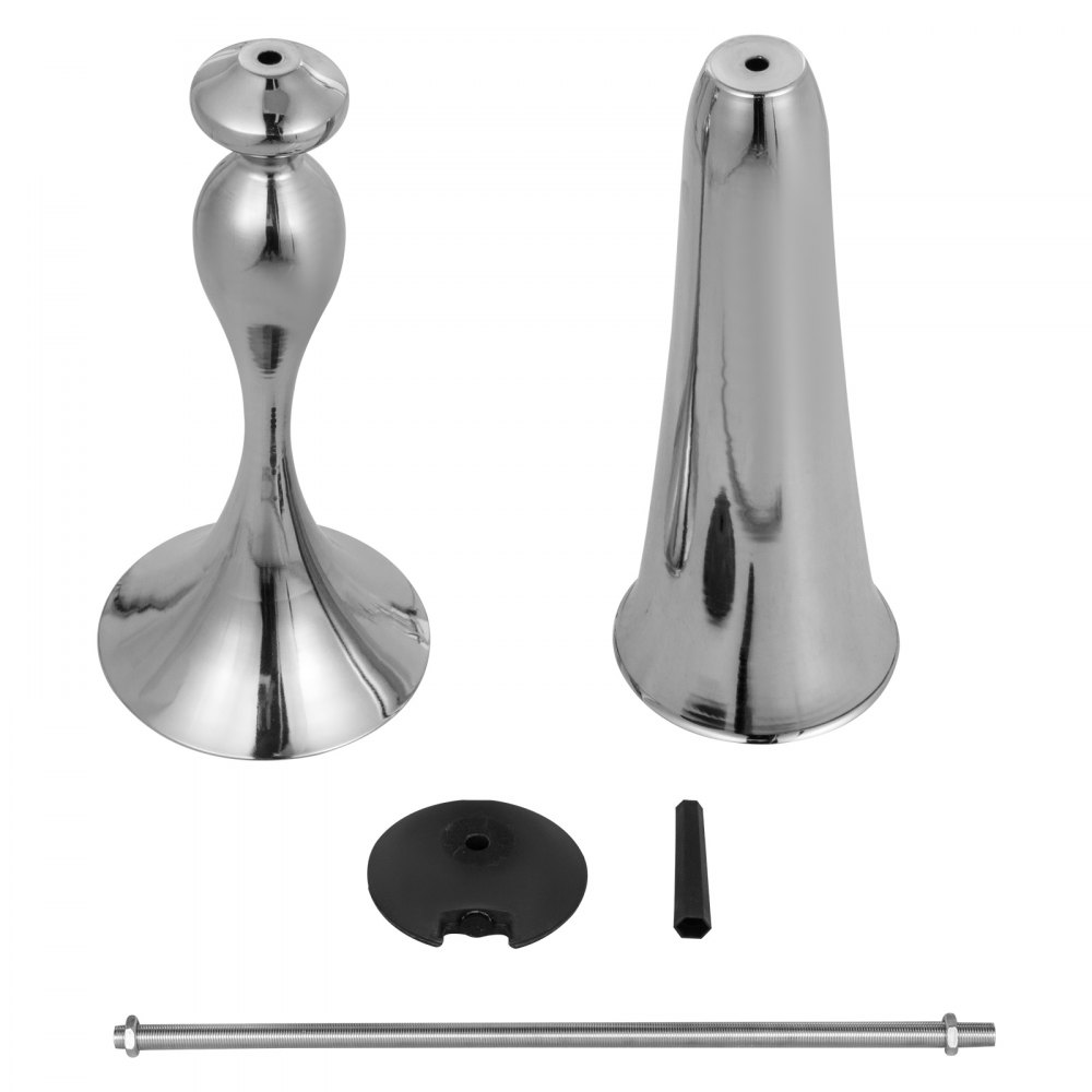 VEVOR 3 Pezzi Vaso da Tromba Altezza 75cm Centrotavola in Metallo per Matrimonio Compleanno Festa Vaso da Tromba da Tavolo in Metallo per Matrimonio Colore Argento