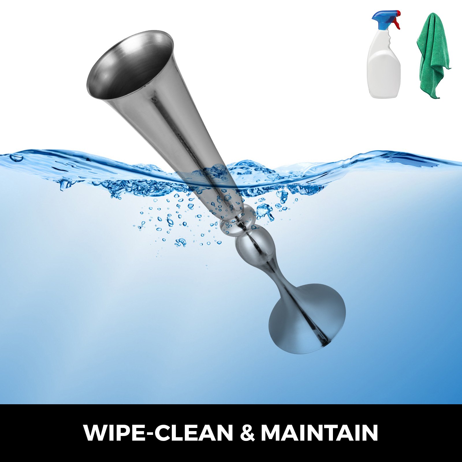 VEVOR 3 Pezzi Vaso da Tromba Altezza 75cm Centrotavola in Metallo per Matrimonio Compleanno Festa Vaso da Tromba da Tavolo in Metallo per Matrimonio Colore Argento