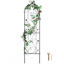 VEVOR Traliccio da Giardino Rampicanti per Piante Fiori in Metallo Antiruggine, Supporto per Traliccio per Rose Rampicanti da Esterno, Traliccio Decorativo per Clematide Alta per Cortili 38 x 152 cm