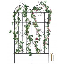 VEVOR Traliccio da Giardino Rampicanti Antiruggine in Metallo 51x180 cm 2 Pezzi