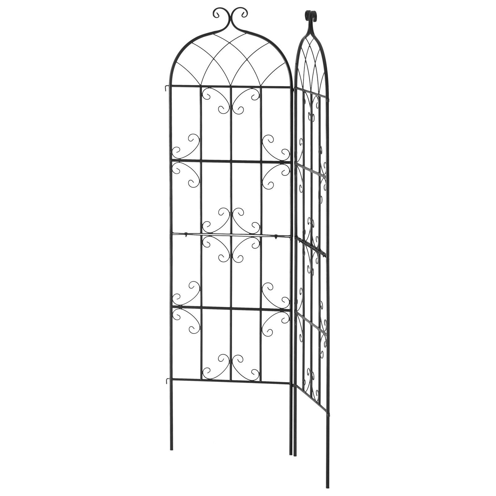 VEVOR Traliccio da Giardino Rampicanti per Piante Fiori in Metallo Antiruggine, Supporto per Traliccio per Rose Rampicanti Esterno, Traliccio Decorativo per Clematide Alta Cortili 51 x 180 cm 2 Pezzi