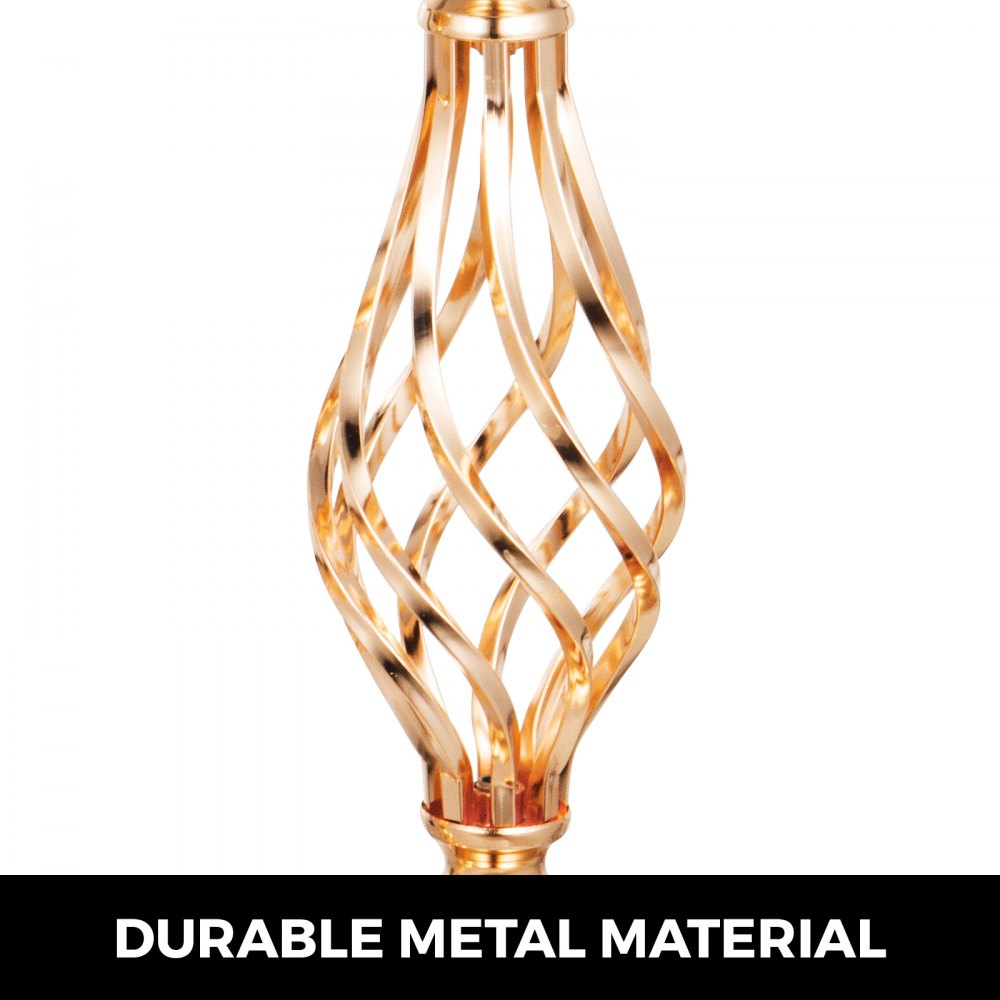 4 Kit Vaso Portafiori Per Matrimonio Portacandele Centrotavola Oro 40/47/53cm