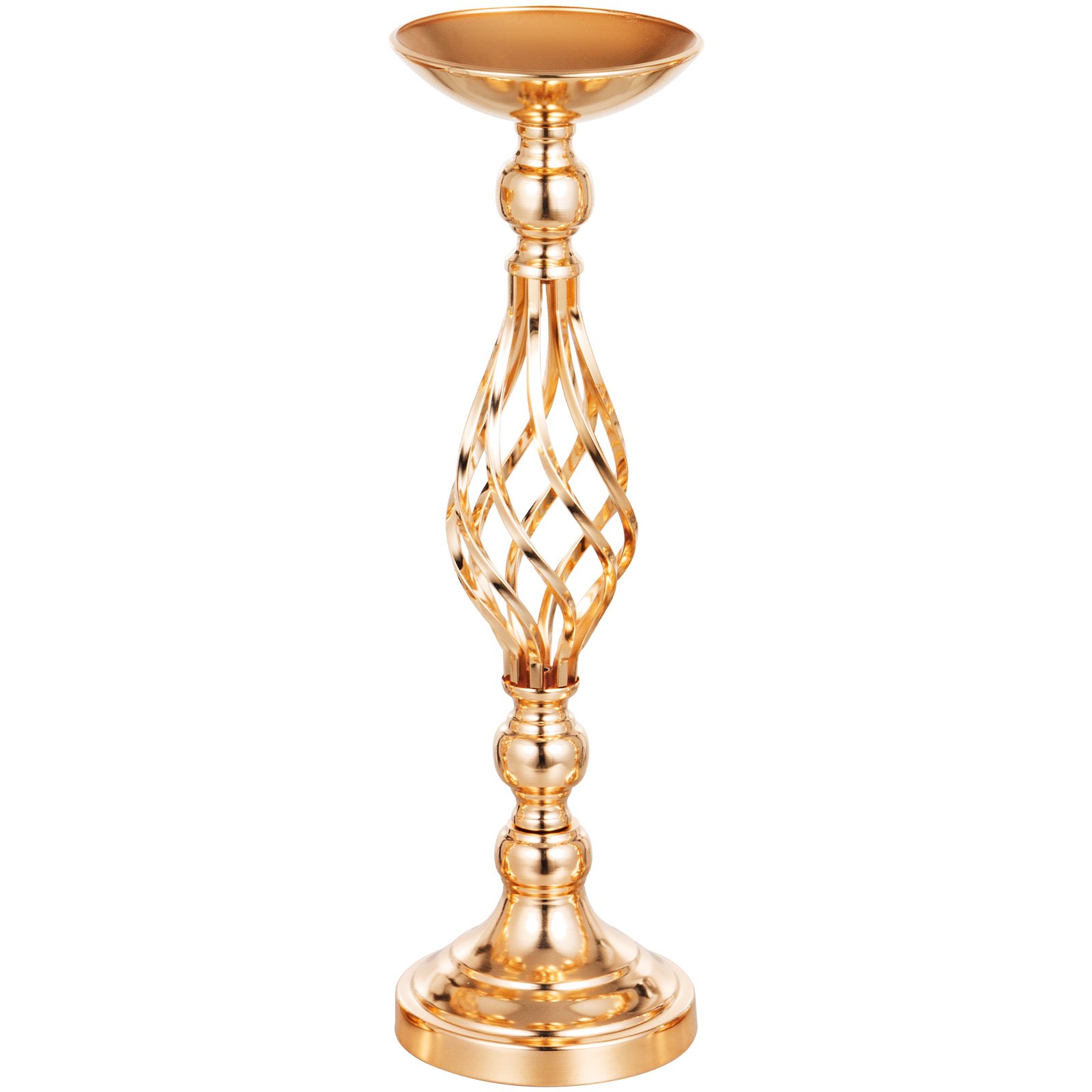 4 Kit Vaso Portafiori Per Matrimonio Portacandele Centrotavola Oro 40/47/53cm