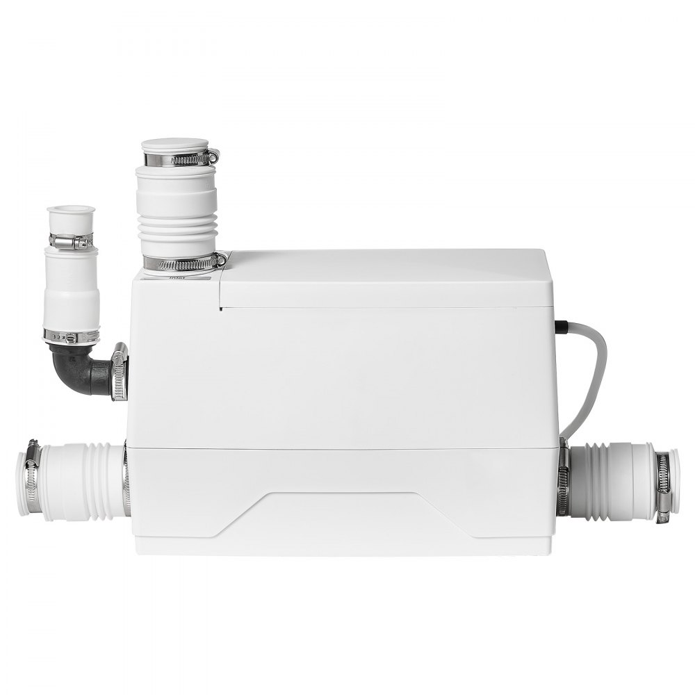 VEVOR Pompa di Sollevamento per Acqua Grigie Doccia Cucina 350W 120L/min, Pompa per Acque Grigie Sistema Separazione Acqua-Elettricità, 3 Attacchi Ingresso, Prevalenza 8 m, Bagno, Lavello, Cantina