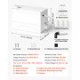 VEVOR Pompa di Sollevamento per Acqua Grigie Doccia Cucina 350W 120L/min, Pompa per Acque Grigie Sistema Separazione Acqua-Elettricità, 3 Attacchi Ingresso, Prevalenza 8 m, Bagno, Lavello, Cantina