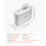 VEVOR lifting station, 500 W, 110 L/min flow rate, 8 m delivery head, wastewater pump with 4 water inlets, sewage lifting station for kitchen, basement, shower, sink, laundry room, bathtub