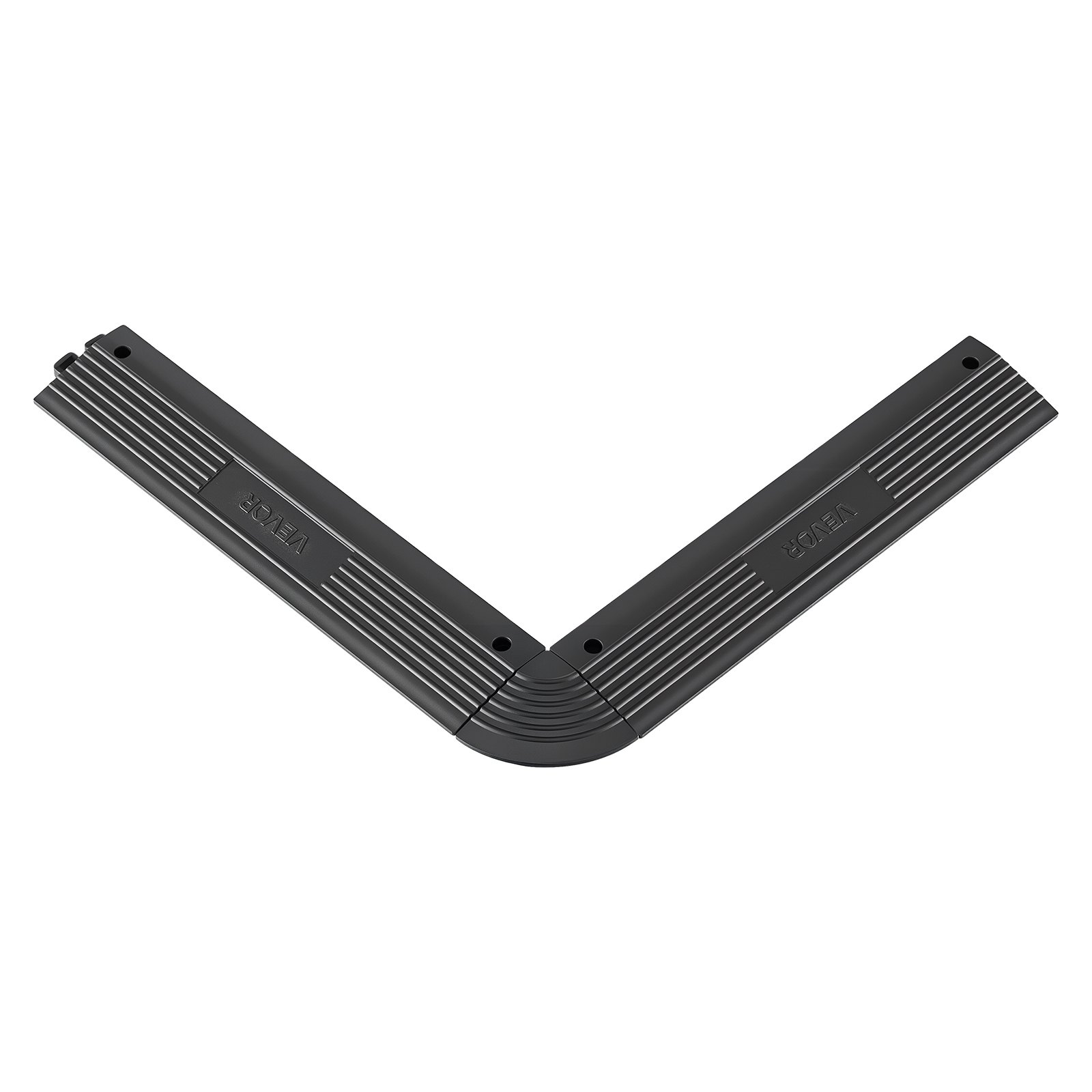 VEVOR Transition Edge Kit, 11-Piece, Durable Straight Garage Floor Edging, PP Material, Easy Installation, Edge Protection for Wet Area Restaurant Pool, Only Compatible with VEVOR Drainage Mats, Black