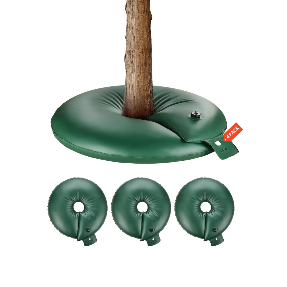 VEVOR Anelli per Irrigazione degli Alberi, 4 Confezioni da 75,7 L, Sacchetti per Alberi Rilascio Lento 6-9 Ore, Irrigazione delle Piante 3,4 kg Sistema di Gocciolamento Radici 25,40 mm