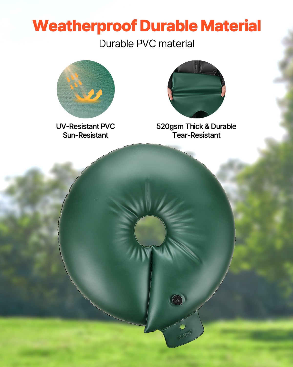 VEVOR Anelli per Irrigazione degli Alberi, 4 Confezioni da 75,7 L, Sacchetti per Alberi Rilascio Lento 6-9 Ore, Irrigazione delle Piante 3,4 kg Sistema di Gocciolamento Radici 25,40 mm