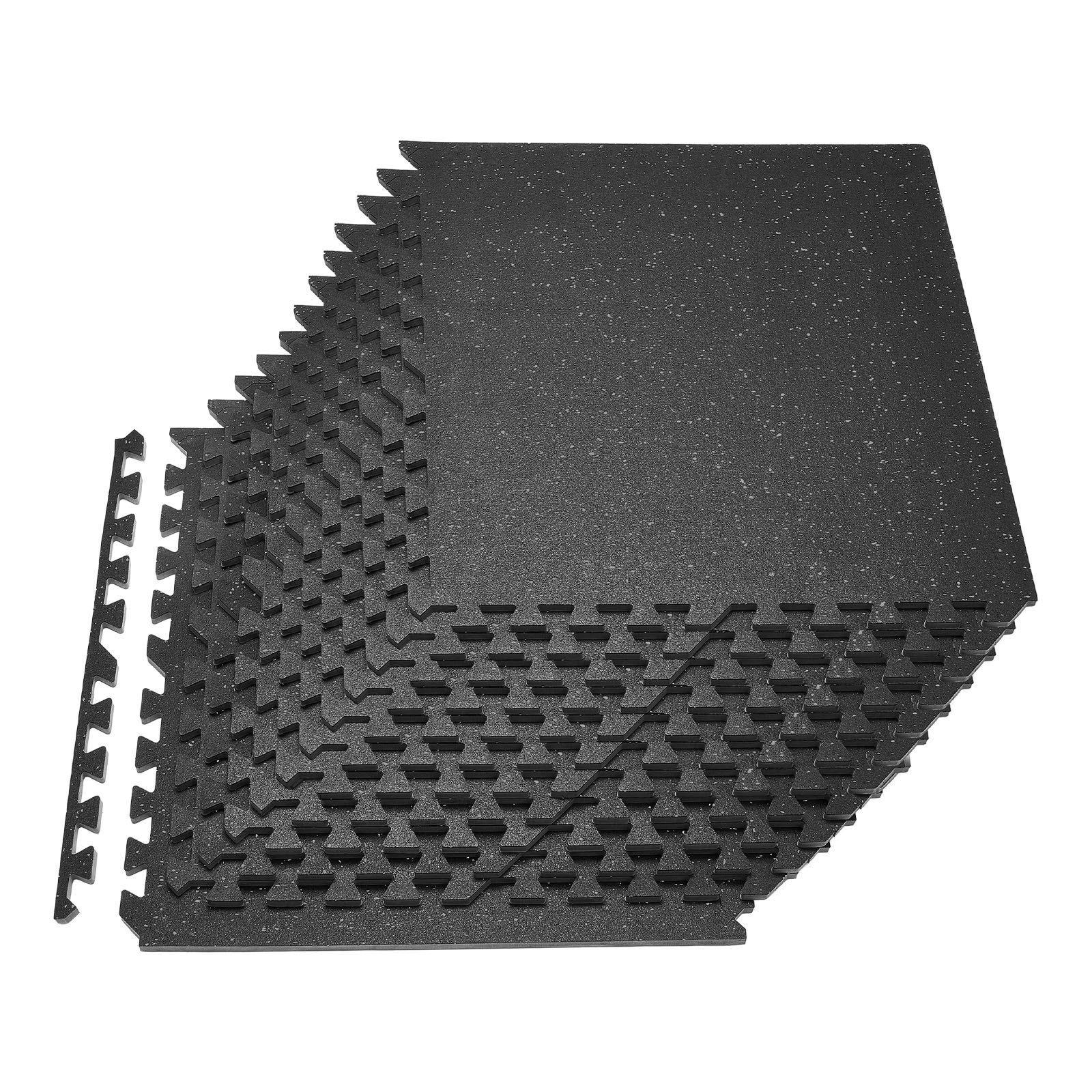 VEVOR Set Tappetino Puzzle Protettivo per Pavimento da Palestra 24 pezzi 610 x 610 x14 mm, Tappetini in Schiuma EVA Fitness ad Incastro da Ginnastica Palestra Ufficio Studio Allenamento